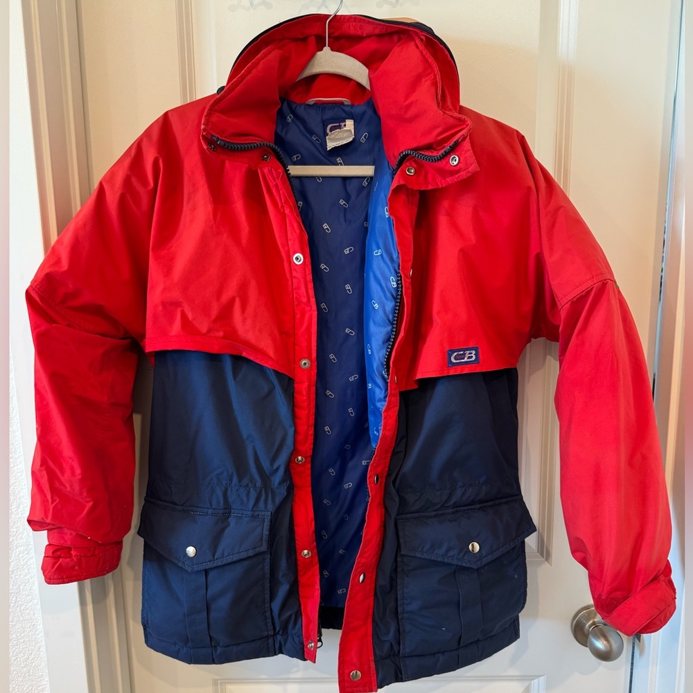 Vintage CB Sports Gore-Tex Men’s Red and Blue Jacket